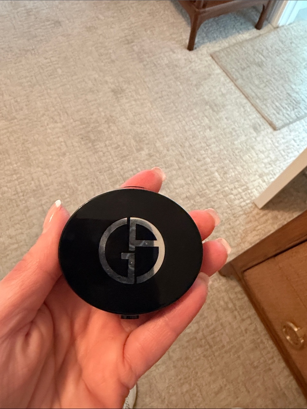 Giorgio Armani Blush Black Logo Compact Case